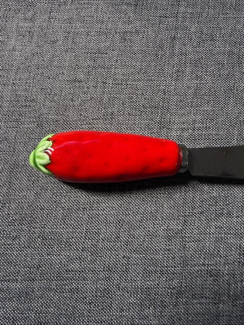 Vintage Shafford Strawberry-Handle Butter Knife - Stainless Steel Japan